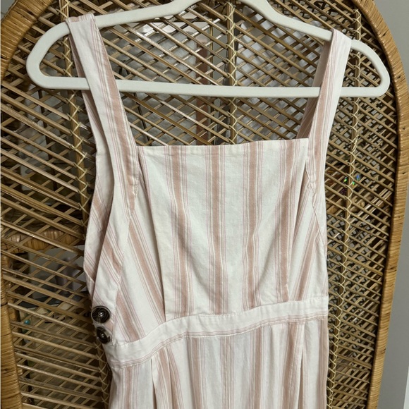 June & Hudson Pink and Tan Striped Jumpsuit (M) - Picture 2 of 4